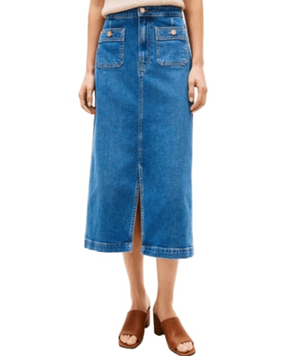 메이시스) 타미힐피거 우먼 데님 미디스커트 $59.63