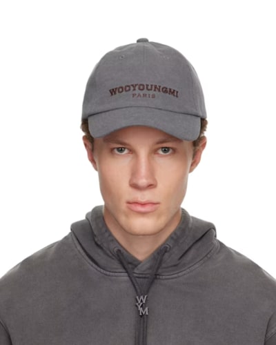 센스) 우영미 그레이 다이드 옥스포드 볼캡 $95.00