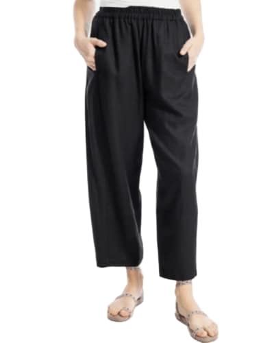 노드랙) 막스 스튜디오 크롭 린넨 배럴 레그팬츠 $29.97