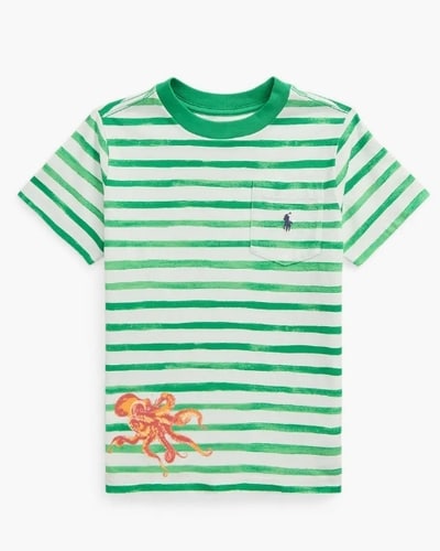 노드랙) 폴로랄프로렌 키즈 스트라이프 코튼 티셔츠 $19.97