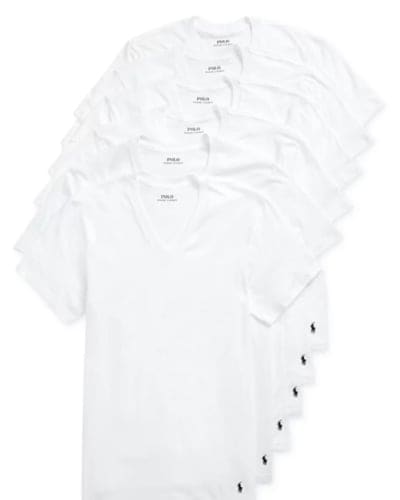 메이시스) 폴로랄프로렌 맨 클래식핏 V넥 언더셔츠 5+1 $39.75