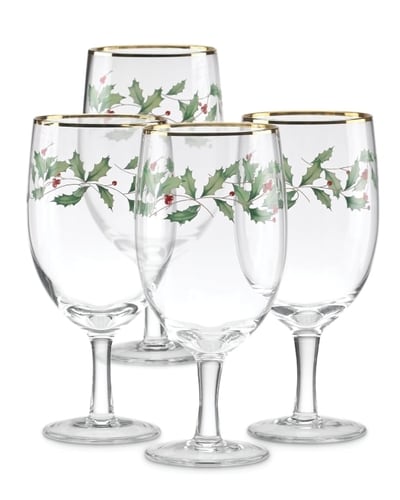 아마존미국) 레녹스 홀리데이 크리스마스 글래스 4set $37.90