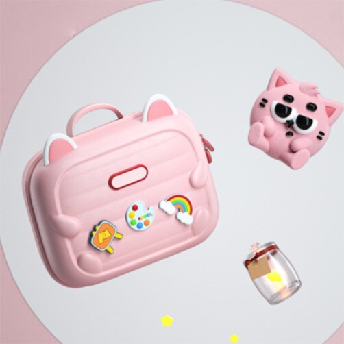 KOOOL K34 아동 그림 색연필 가방 캐릭터 학생 수납백 - 핑크