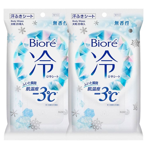 [Biore] 비오레 -3도 냉각시트 무향 20매입X2개