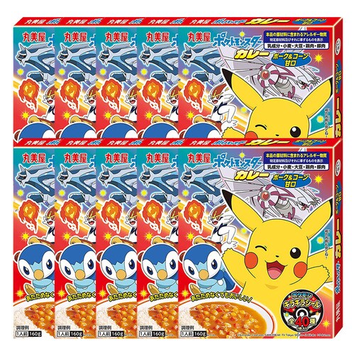 [MARUMIYA] 마루미야 포켓몬 포크&콘 카레 단맛 160g×10개