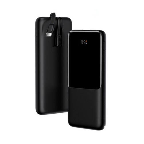 [Baseus] 베이스어스 더블 케이블 보조배터리 - 블랙