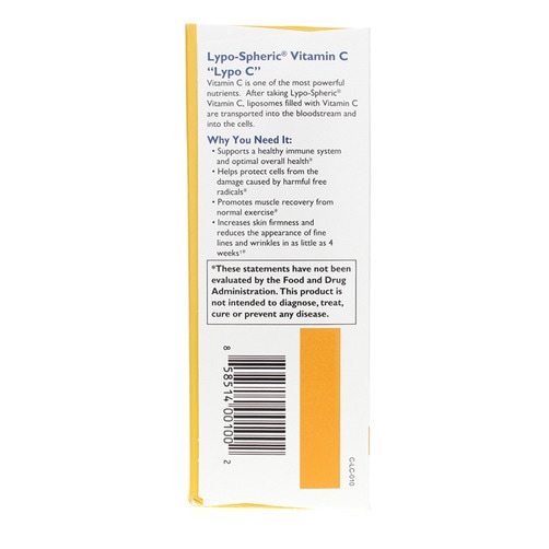 최강의 체내 흡수력! 리포-스페릭 비타민C 1000mg, 30팩