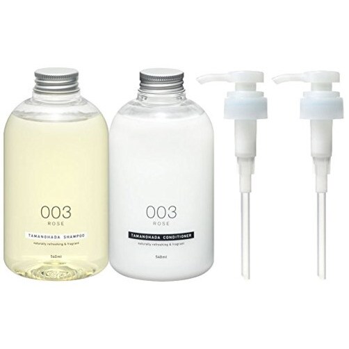 [타마노 하다] 샴푸 & 컨디셔너 540ml (펌프포함) - 003_로즈