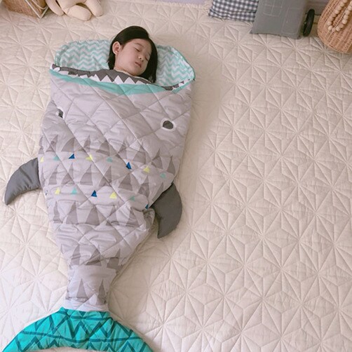 ★무료배송★ 어린이 캐릭터 침낭 다양한 캐릭터 키즈 침낭 귀여운 아기 침낭 - 상어