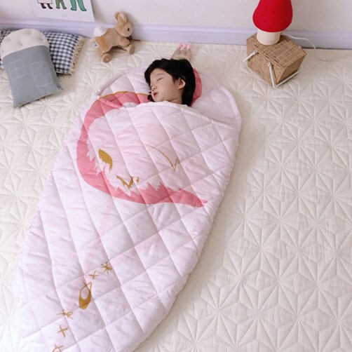 ★무료배송★ 어린이 캐릭터 침낭 다양한 캐릭터 키즈 침낭 귀여운 아기 침낭 - 플라밍고