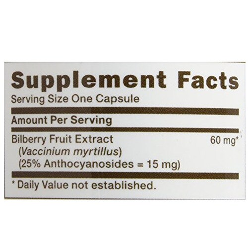 GNC 빌베리 추출물 60 mg,  100 캡슐