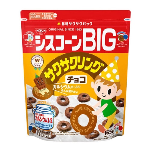 [NISSIN] 닛신 시리얼 시스콘 BIG 바삭바삭 초코링 165g x 6봉
