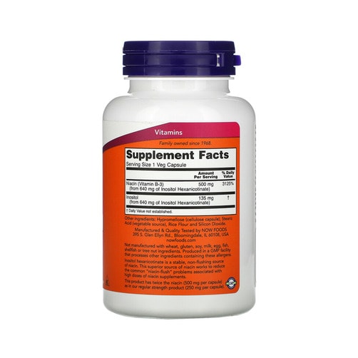 나우푸드 플러시-프리 니아신 500mg, 90정