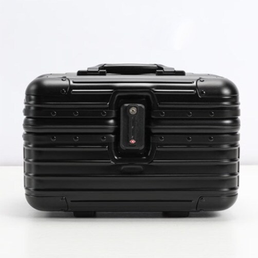 알루미늄 마그네슘 합금 화장함 수납함 소형 여행 캐리어 15인치 - 블랙유광_15인치