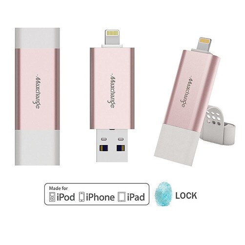 [Maxchange] Apple MFI인증 라이트닝 OTG USB 메모리 - 핑크32GB