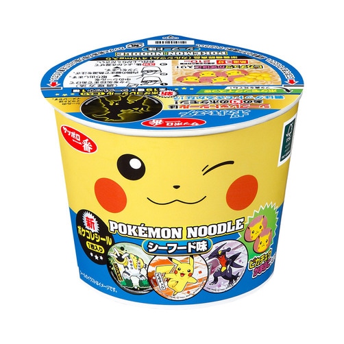 [SANYO]  산요식품 삿포로이치방 포켓몬 누들 12개 (스티커 포함) - 시푸드맛