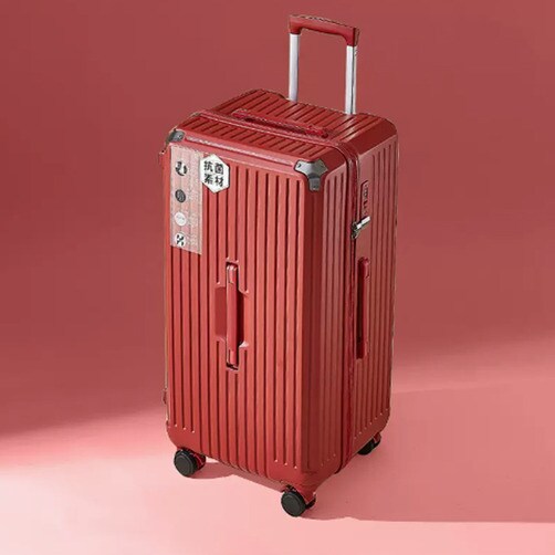 MLGE 여행용 캐리어 5륜바퀴 트렁크 스프링 브레이크 휠 캐리어 24인치 - 레드