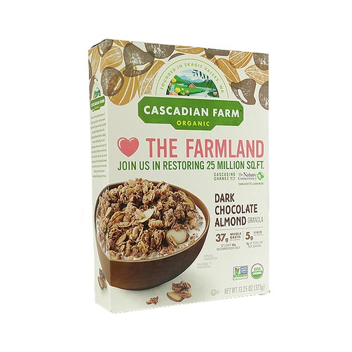 카스카디안 팜 오가닉 다크 초콜릿 아몬드 그래놀라, 375 g