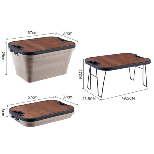 아웃도어 접이식 수납함 테이블 폴딩 테이블 포함 수납함 - 베이직