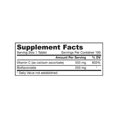 지속력이 좋은 자로우포뮬러스 비타민C + 시트러스 바이오플라보노이드 750 mg,100정