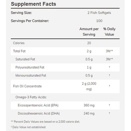 나우푸드 오메가-3 1000mg, 180 EPA/120 DHA, 200 피쉬 소프트젤