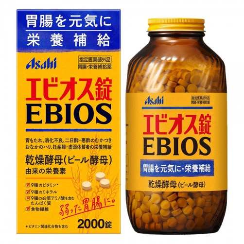 [아사히] 위장을 튼튼하게! 천연 맥주 효모 에비오스 2000정<소화기능, 위장장애 개선>