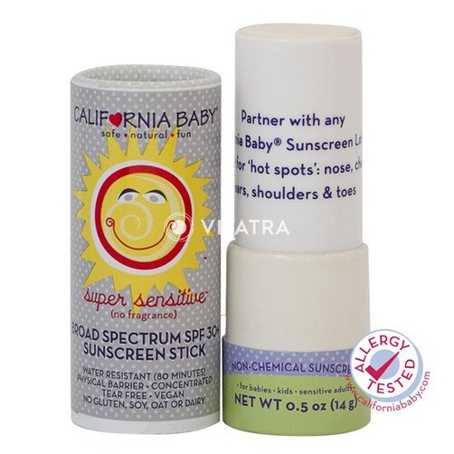 캘리포니아 베이비 선스크린 스틱 SPF30+, 슈퍼 센서티브(무향,0.5oz)