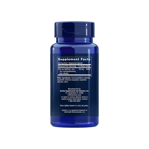 라이프 익스텐션 아연 캡스 50mg, 90 베지테리언 캡슐