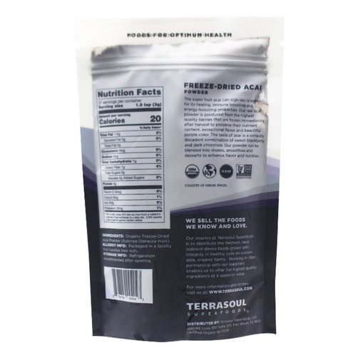 테라소울 브라질산 유기농 아사이베리 동결건조 파우더, 113g