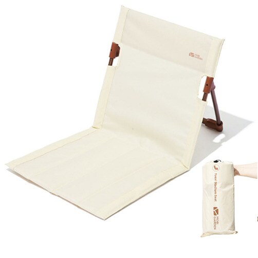 Mobi Garden  모비가든 좌식 그라운드 체어  캠핑 피크닉 초경량 경량 접이식 휴대용의자 - 밀크화이트