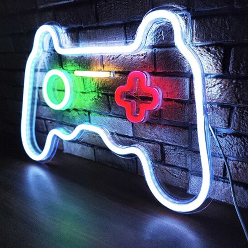 LED 네온사인 조명 컴퓨터방 홈바 인테리어 무드등 - 화이트