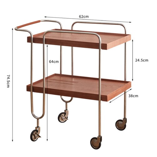 빈티지 원목 카트 디저트카트 우드카트 심플한 선반 수납 거치대