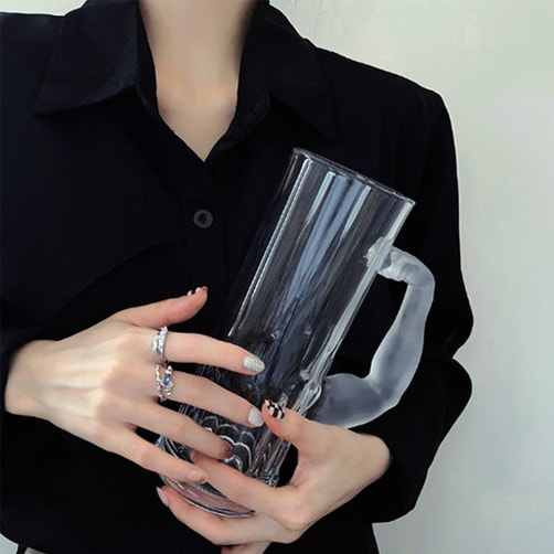 헤라클레스 손잡이 맥주유리잔 글라스 맥주잔 하이볼 컵 580ML - 타임B