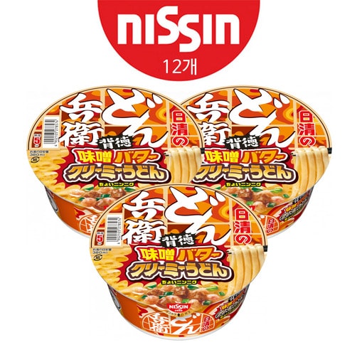 [nissin] 닛신 돈베이 미소버터 크림우동 88g 12개