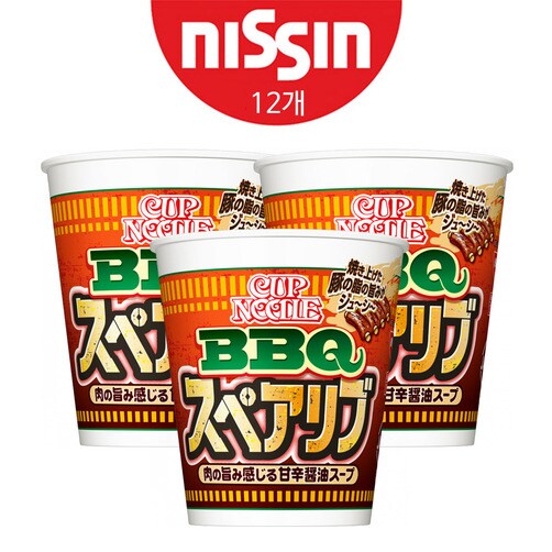 [nissin] 닛신 컵누들 BBQ 스페어립 빅 100g 12개