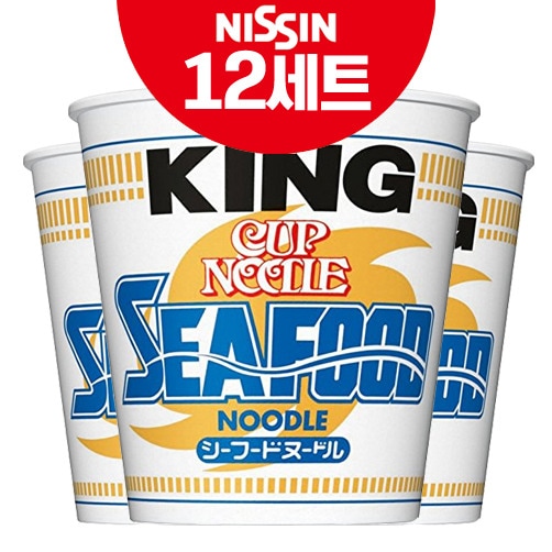 [NISSIN] 닛신 컵누들 씨푸드 빅사이즈 12개 세트