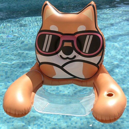 플로트 라운지 튜브의자  플로팅 워터 튜브 여름 물놀이 의자 소파  의자튜브 - 강아지