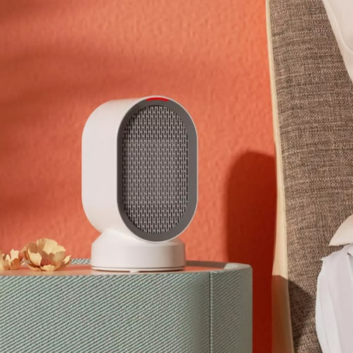 DOUHE 탁상 온풍기 히터 냉풍기 온풍기 사계절 사용가능 - 화이트