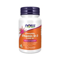 Now Foods Chewable Vitamin D-3 5000 IU, 120 Chewables