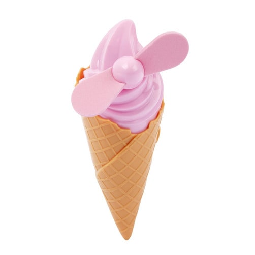 써니라이프 아이스크림콘 미니 선풍기, 핑크