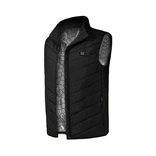 추운 겨울 필수품! 9군데 발열 USB 히터조끼 - 블랙 M