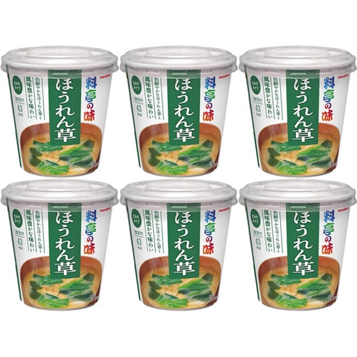 마루코메 컵 된장국 미소시루 6개세트_시금치