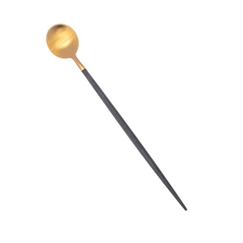 큐티폴 고아 블랙 골드 롱 드링크 스푼