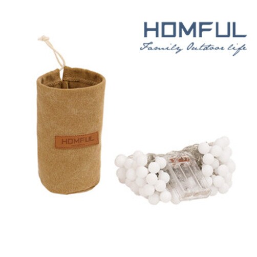 [HOMFUL] 아웃도어 LED 앵두전구 캠핑 무드램프 10m 조명전구