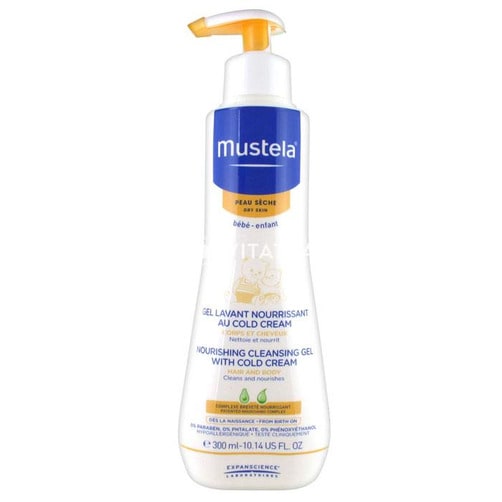 콜드크림 함유! 무스텔라 베이비 너리싱 클렌징 젤, 300ml