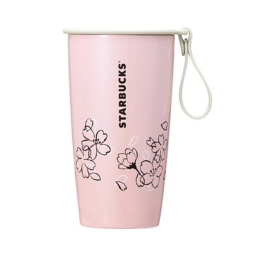 [starbucks] 일본 스타벅스 SAKURA 2023 스트랩 컵 쉐이프 스테인리스 보틀 355ml