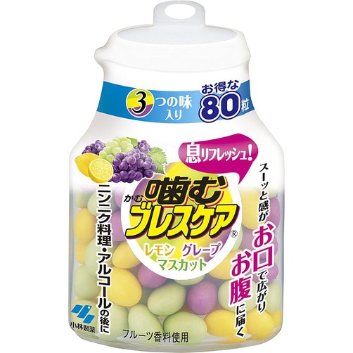 구취제거! [고바야시제약] 씹어먹는 브레스케어! 80알 - 아소트
