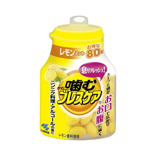 [코바야시제약]  츄잉 브레스 케어 보틀 80개입 - 레몬 민트