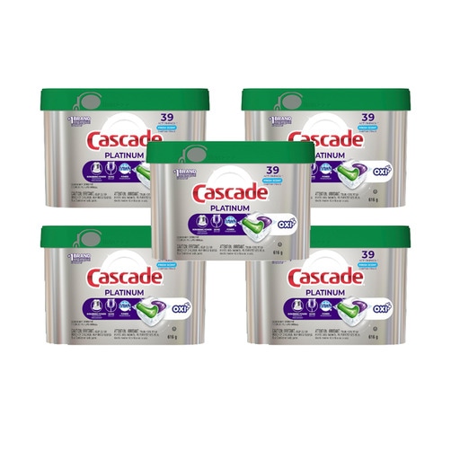 캐스케이드 플래티넘 옥시- 프레시 향 39 개 5팩