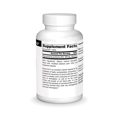 소스 내츄럴 B-6 500mg, 100 타블렛